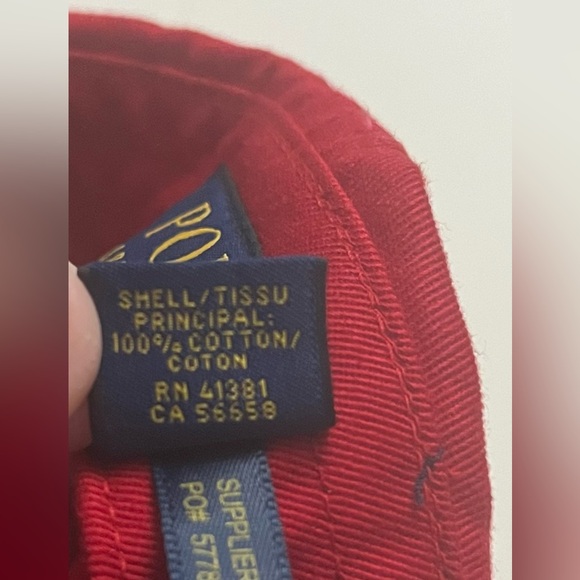 Polo by Ralph Lauren Red and Blue Hat Classic Style w/adjustable strap - Picture 7 of 8